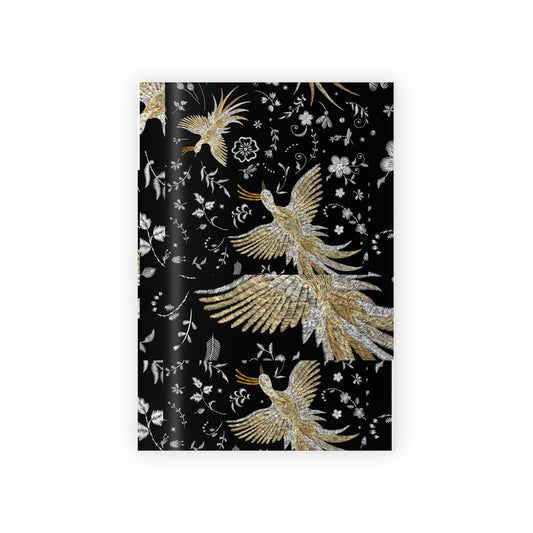 Embroidered Double Bird Gift Wrapping Paper Rolls, 1pc