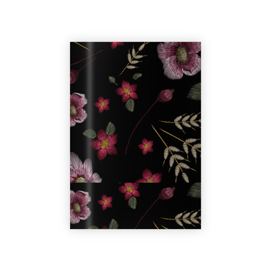 Embroidered Pink Rose Gift Wrapping Paper Rolls, 1pc