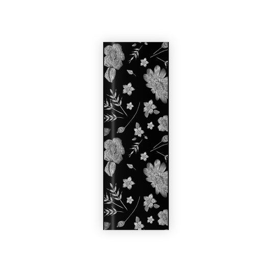 B/W Floral Gift Wrapping Paper Rolls, 1pc