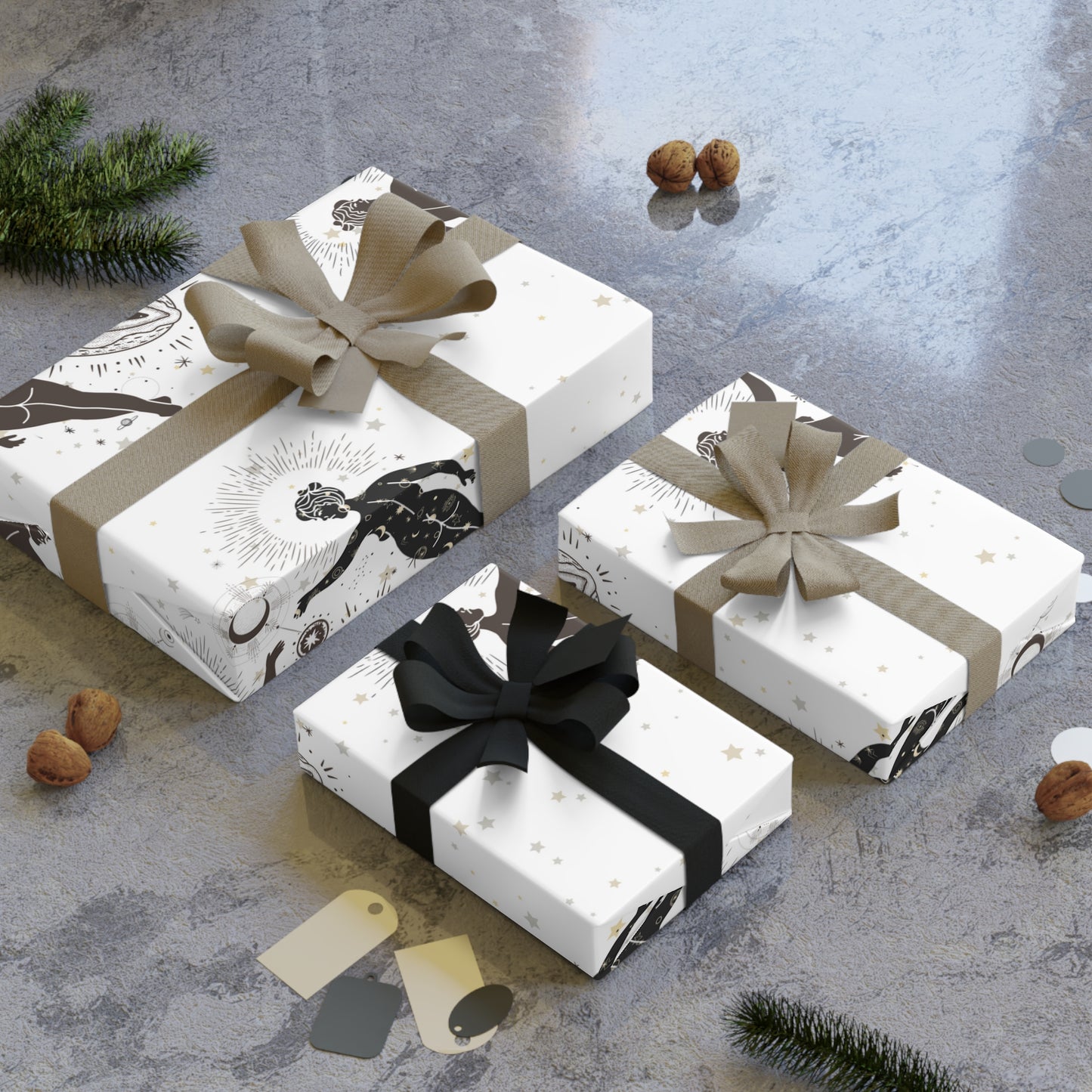 Cosmic Yoni Gift Wrapping Paper Rolls, 1pc