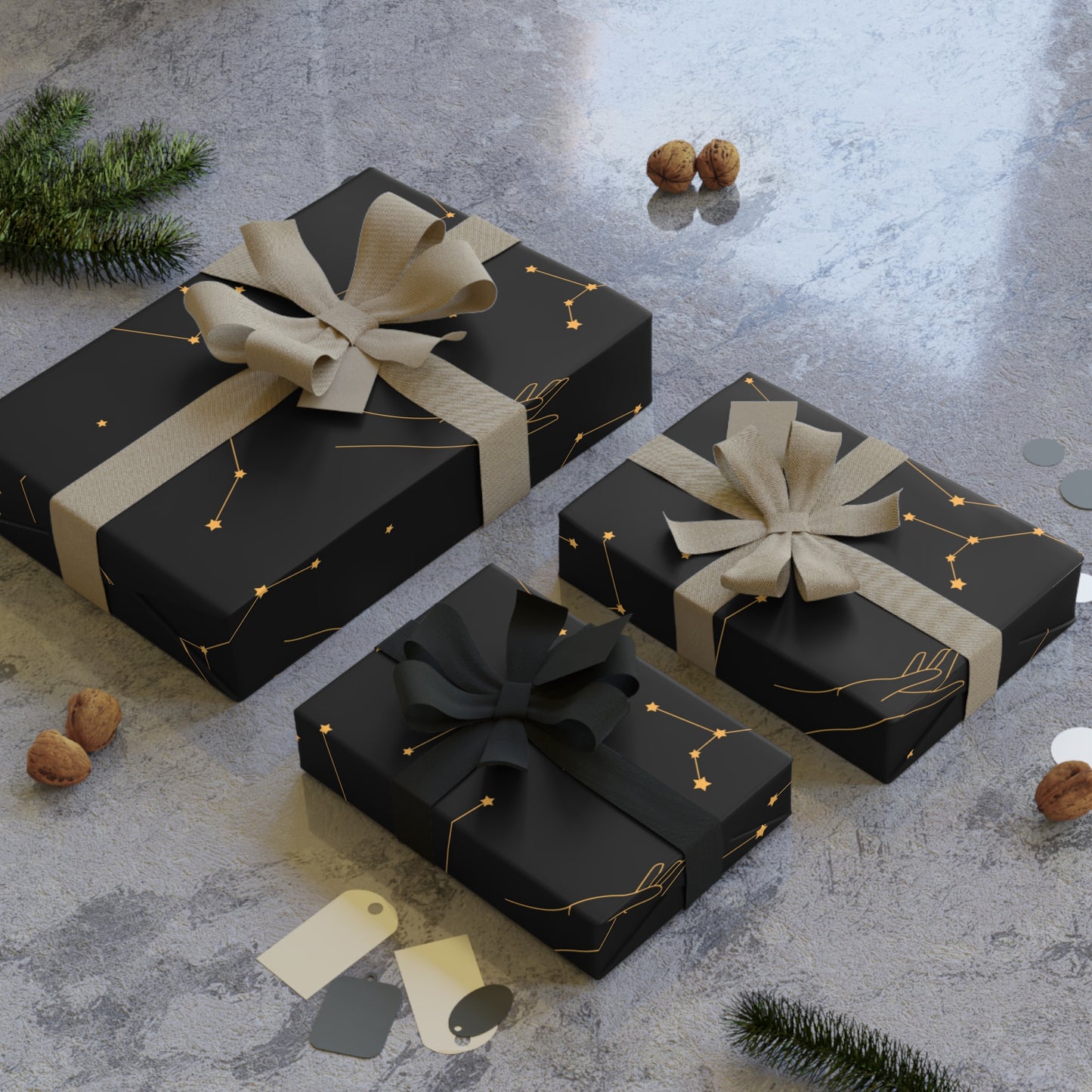 Gifted Constellations Gift Wrapping Paper Rolls, 1pc