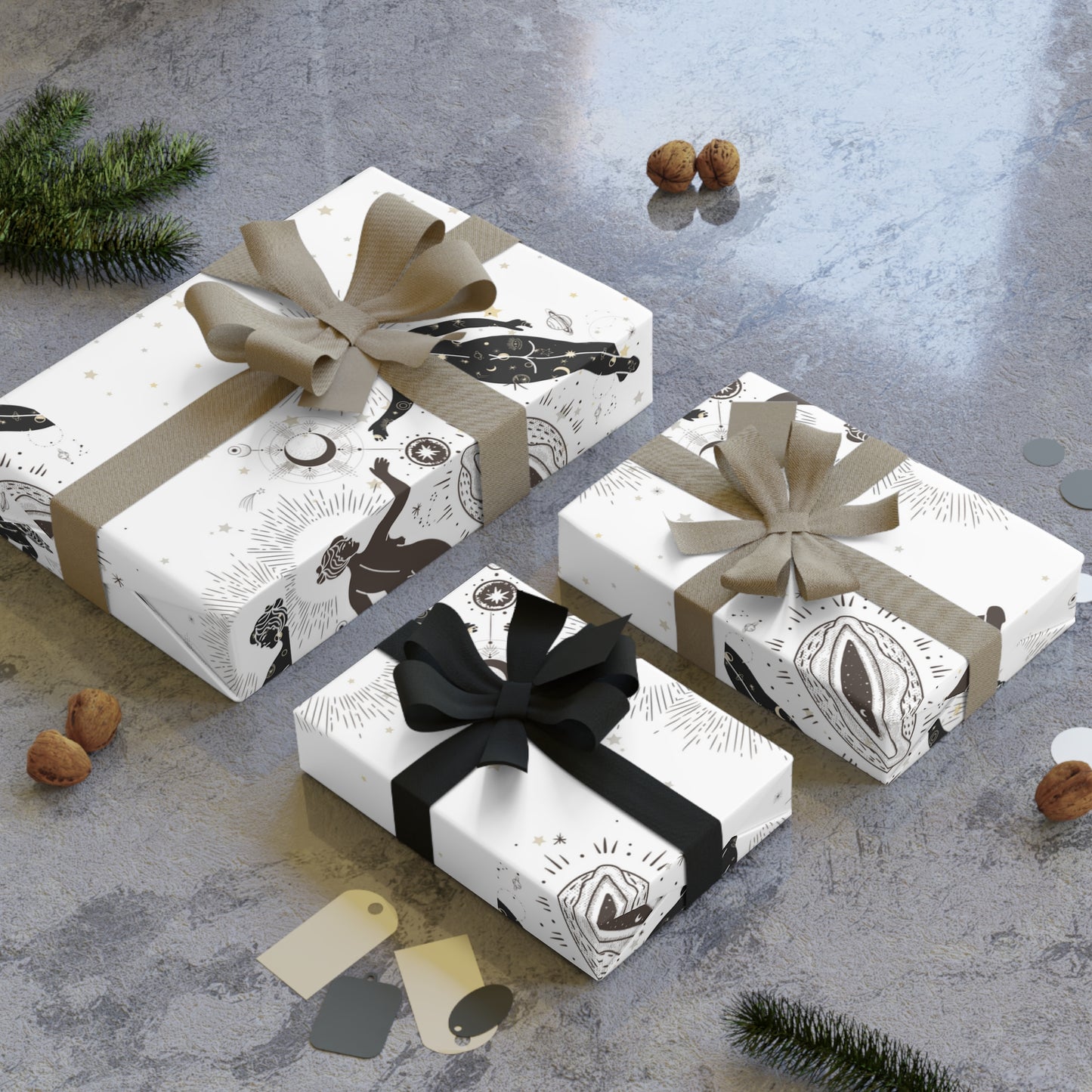 Cosmic Yoni Gift Wrapping Paper Rolls, 1pc